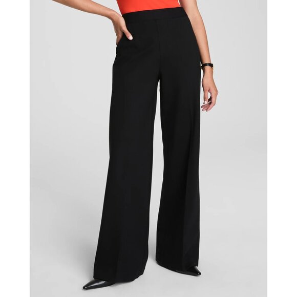 SPANX Smooth PerfectFit Ponte Wide Leg Pants in Classic Black Size X-Small - Picture 1 of 11